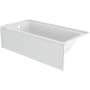 Jacuzzi Signature 66" Three Wall Alcove Acrylic Soaking Tub with Left Drain, and Overflow - Includes Removable Skirt White