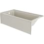 Jacuzzi Signature 66" Three Wall Alcove Acrylic Soaking Tub with Left Drain, and Overflow - Includes Removable Skirt Oyster