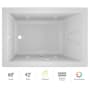 Jacuzzi 60" x 42" Solna™ Drop-In/Undermount Luxury Whirlpool Bathtub with Luxury Controls, Chromatherapy, Heater and Left Drain White
