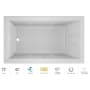 Jacuzzi 72" x 42" Solna™ Drop-In/Undermount Luxury Salon® Spa Bathtub with Luxury LCD Controls, Chromatherapy, Whisper Technology™, Heater and Right Drain White
