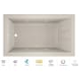 Jacuzzi 72" x 42" Solna™ Drop-In/Undermount Luxury Salon® Spa Bathtub with Luxury LCD Controls, Chromatherapy, Whisper Technology™, Heater and Right Drain Oyster