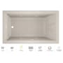Jacuzzi 72" x 42" Solna™ Drop-In/Undermount Luxury Whirlpool Bathtub with Luxury Controls, Chromatherapy, Whisper Technology™, Heater and Left Drain Oyster