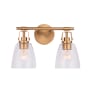 James Allan Brilliance 2 Light 15" Wide Vanity Light Gold