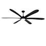 James Allan 72" 6 Blade Indoor LED Ceiling Fan Black