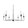 James Allan Radiant 6 Light Candle Style Smart Chandelier Black