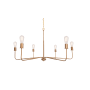 James Allan Radiant 6 Light Candle Style Smart Chandelier Gold