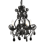 James Allan Elagon 4 Light 13" Crystal Chandelier Polished Black