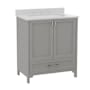 James Allan 30" Free Standing Single Basin Vanity Set with Cabinet and Stone Vanity Top Gray