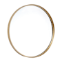 James Allan Jennifer 27-1/2" Diameter Circular Beveled Metal Framed Accent Mirror Gold
