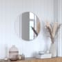James Allan Aesis 24" Diameter Circular Metal Framed Bathroom Mirror Silver