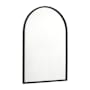 James Allan Mila 20"W x 30"H Arched Beveled Metal Framed Accent Mirror Black
