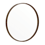 James Allan Jennifer 27-1/2" Diameter Circular Beveled Metal Framed Accent Mirror Brushed Bronze