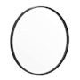 James Allan Jennifer 27-1/2" Diameter Circular Beveled Metal Framed Accent Mirror Black