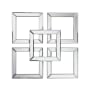 James Allan 16" x 16" Beveled Frameless Accent Mirror N/A