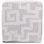 James Allan Mistify 17" Wide Plywood and Polyester Outdoor Square Ottoman with Foam Filling Fog