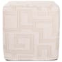 James Allan Mistify 17" Wide Plywood and Polyester Outdoor Square Ottoman with Foam Filling Natural