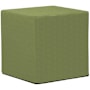 James Allan Sensibility 17" Wide Plywood and Polyester Outdoor Square Ottoman with Foam Filling Moss