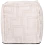 James Allan Mistify 20" Wide Polyester Outdoor Pouf Square Ottoman Natural