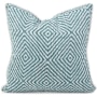 James Allan Gladius 24" x 24" Polyester and Rolefin Covered Polyester Filled Accent Pillow Teal