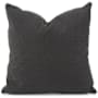 James Allan Sensibility 24" x 24" Polyester and Rolefin Covered Polyester Filled Accent Pillow with Decorative Cording Charcoal
