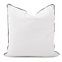 James Allan Sensibility 24" x 24" Polyester and Rolefin Covered Polyester Filled Accent Pillow with Decorative Cording Natural