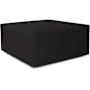 James Allan Florie 36" Wide Plywood and Polyester Outdoor Square Ottoman with Foam Filling Black