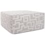 James Allan Mistify 36" Wide Plywood and Polyester Outdoor Square Ottoman Fog