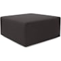 James Allan Sensibility 36" Wide Plywood and Polyester Outdoor Square Ottoman with Foam Filling Charcoal