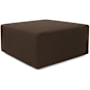 James Allan Sensibility 36" Wide Plywood and Polyester Outdoor Square Ottoman with Foam Filling Chocolate