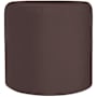 James Allan Sensibility 18" Wide Plywood and Polyester Outdoor Round Ottoman with Foam Filling Chocolate