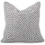 James Allan Gladius 20" x 20" Polyester and Rolefin Covered Polyester Filled Accent Pillow Pewter