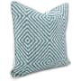 James Allan Gladius 20" x 20" Polyester and Rolefin Covered Polyester Filled Accent Pillow Teal