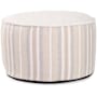 James Allan Polarity 22" Wide Polyester Outdoor Short Pouf Ottoman Sand