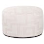 James Allan Mistify 22" Wide Polyester Outdoor Short Pouf Ottoman Natural