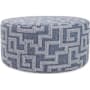 James Allan Mistify 36" Wide Plywood and Polyester Outdoor Round Ottoman Denim