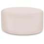 James Allan Sensibility 36" Wide Plywood and Polyester Outdoor Round Ottoman Sand