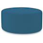 James Allan Sensibility 36" Wide Plywood and Polyester Outdoor Round Ottoman Turquoise
