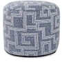 James Allan Mistify 22" Wide Polyester Outdoor Tall Pouf Ottoman Denim