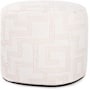 James Allan Mistify 22" Wide Polyester Outdoor Tall Pouf Ottoman Natural