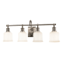 James Allan Elm 4 Light 29" Wide Bathroom Vanity Light Satin Nickel