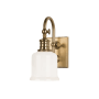 James Allan Elm Single Light 11" Tall Bathroom Sconce Aged Brass