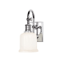 James Allan Elm Single Light 11" Tall Bathroom Sconce Polished Chrome
