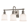 James Allan Elm 3 Light 21" Wide Bathroom Vanity Light Satin Nickel