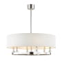 James Allan Butte 6 Light 31" Wide Taper Candle Drum Chandelier Polished Nickel