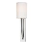 James Allan Almond Single Light 17" Tall Wall Sconce Polished Nickel