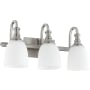 James Allan Armada 3 Light 20-1/4" Wide Bathroom Vanity Light with Satin Opal Shade Satin Nickel