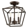 James Allan Terra Luna 3 Light 10" Wide Semi-Flush Ceiling Fixture Oiled Bronze