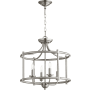 James Allan Magnificence 4 Light 18" Wide Taper Candle Chandelier / Semi-Flush Ceiling Fixture Satin Nickel