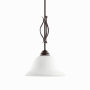 James Allan Vision Single Light 7-1/2" Wide Mini Pendant Oiled Bronze / Satin Opal
