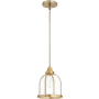 James Allan Cinder Single Light 9-1/2" Wide Mini Pendant Aged Brass